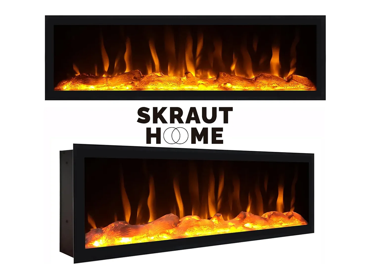 Hot Skraut Home Estantes de prateleiras, 170x25x186cm, Sala de estar - Escritório, Lareira eléctrica, Carvahlo e preto Natural claro