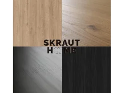 Skraut Home Estantes de prateleiras, 170x25x186cm, Sala de estar - Escritório, Lareira eléctrica, Carvahlo e preto^ Biblioteca