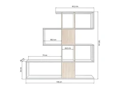 duehome Estantes Domi Blanco Artik (Blanco Mate) - Roble Canadian^ Prateleira