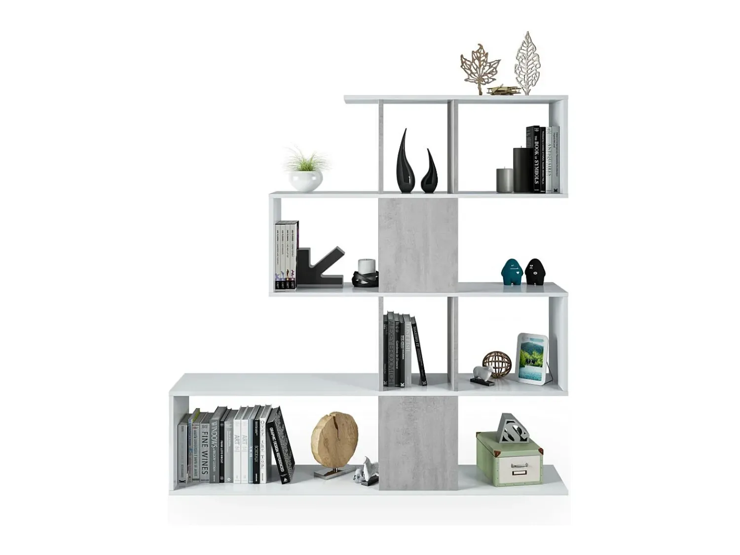 Best duehome Estantes Domi Blanco Artik (Blanco Mate) - Gris Cemento Cinzento