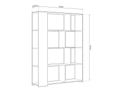 Prateleira*duehome Estantes Landa Blanco - Roble Natural claro / Branco
