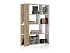 Prateleira*duehome Estantes Landa Blanco - Roble Natural claro / Branco