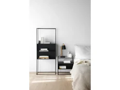 Prateleira| Estantes metálicas pretas Preto
