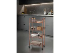 Móvel De Arrumação*METALTEX Estantes Multiuso Ascona Copper 4 com Revestimento Polytherm® Cobre - 41x23x84 cm Castanho