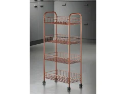 Móvel De Arrumação*METALTEX Estantes Multiuso Ascona Copper 4 com Revestimento Polytherm® Cobre - 41x23x84 cm Castanho