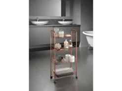 Móvel De Arrumação*METALTEX Estantes Multiuso Ascona Copper 4 com Revestimento Polytherm® Cobre - 41x23x84 cm Castanho