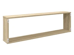 Prateleira*vidaxl Estantes parede cúbicas 2pcs derivados madeira carvalho sonoma Castanho
