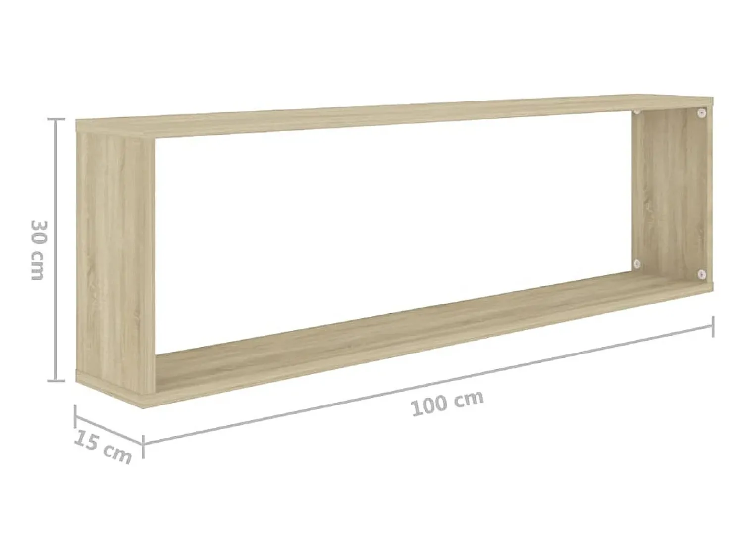 Prateleira*vidaxl Estantes parede cúbicas 2pcs derivados madeira carvalho sonoma Castanho