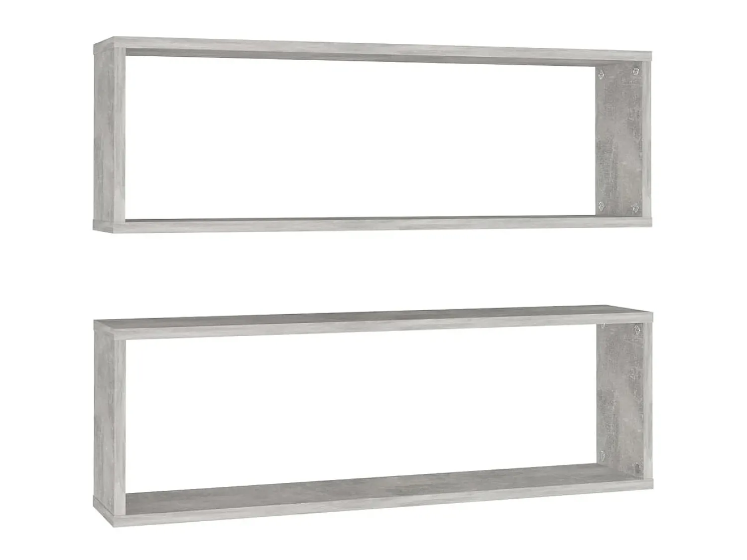 Discount Estantes parede cúbicas 2pcs derivados de madeira cinza cimento PT121851 Cinzento