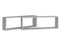 Discount Estantes parede cúbicas 2pcs derivados de madeira cinza cimento PT121851 Cinzento