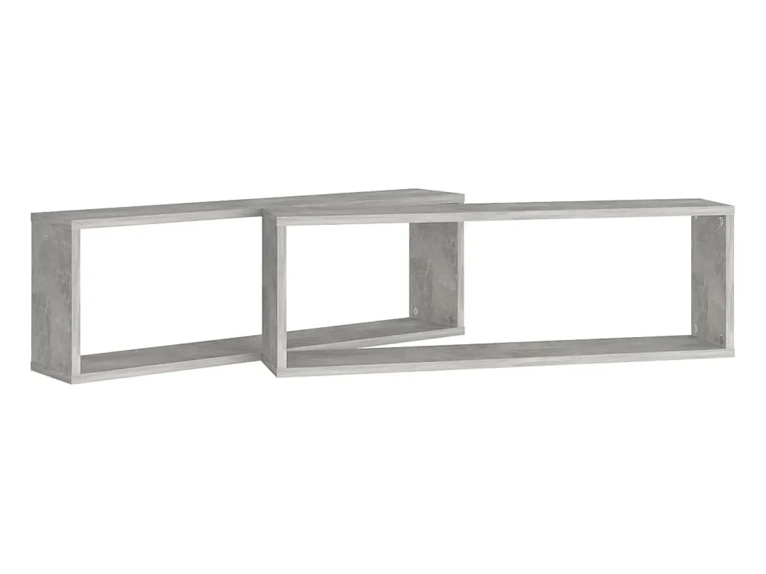Discount Estantes parede cúbicas 2pcs derivados de madeira cinza cimento PT121851 Cinzento