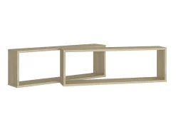 Prateleira| Estantes parede cúbicas 2pcs derivados madeira carvalho sonoma PT802432 Castanho