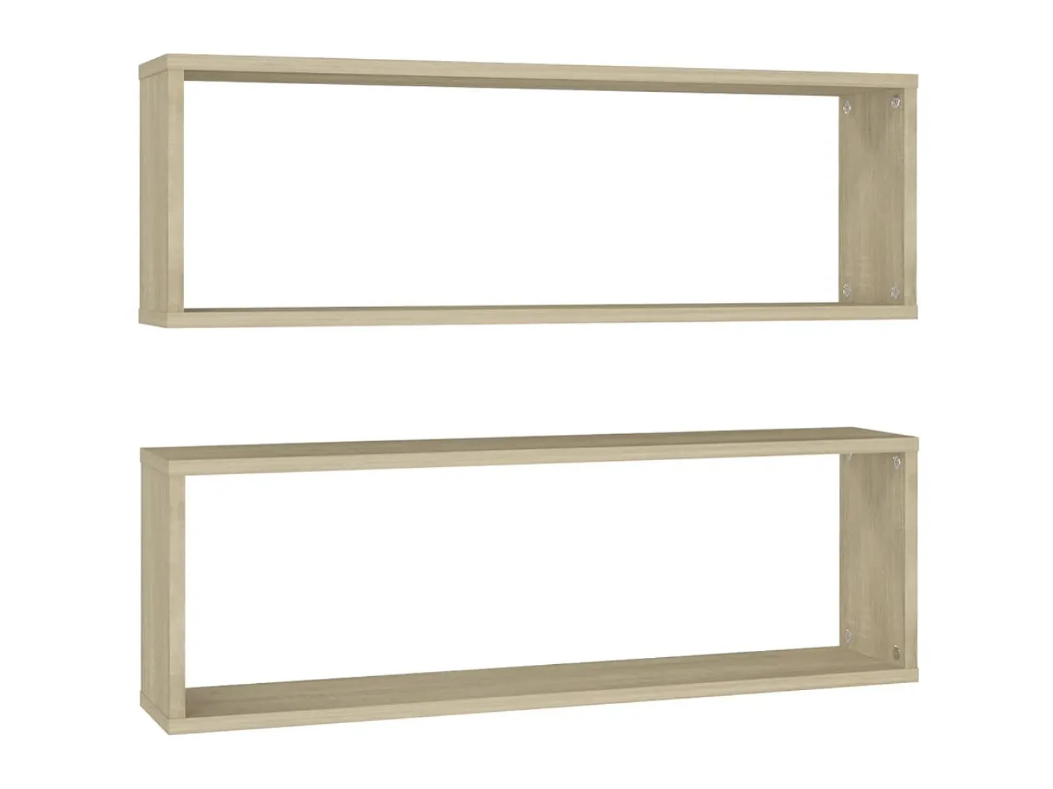 Prateleira| Estantes parede cúbicas 2pcs derivados madeira carvalho sonoma PT802432 Castanho