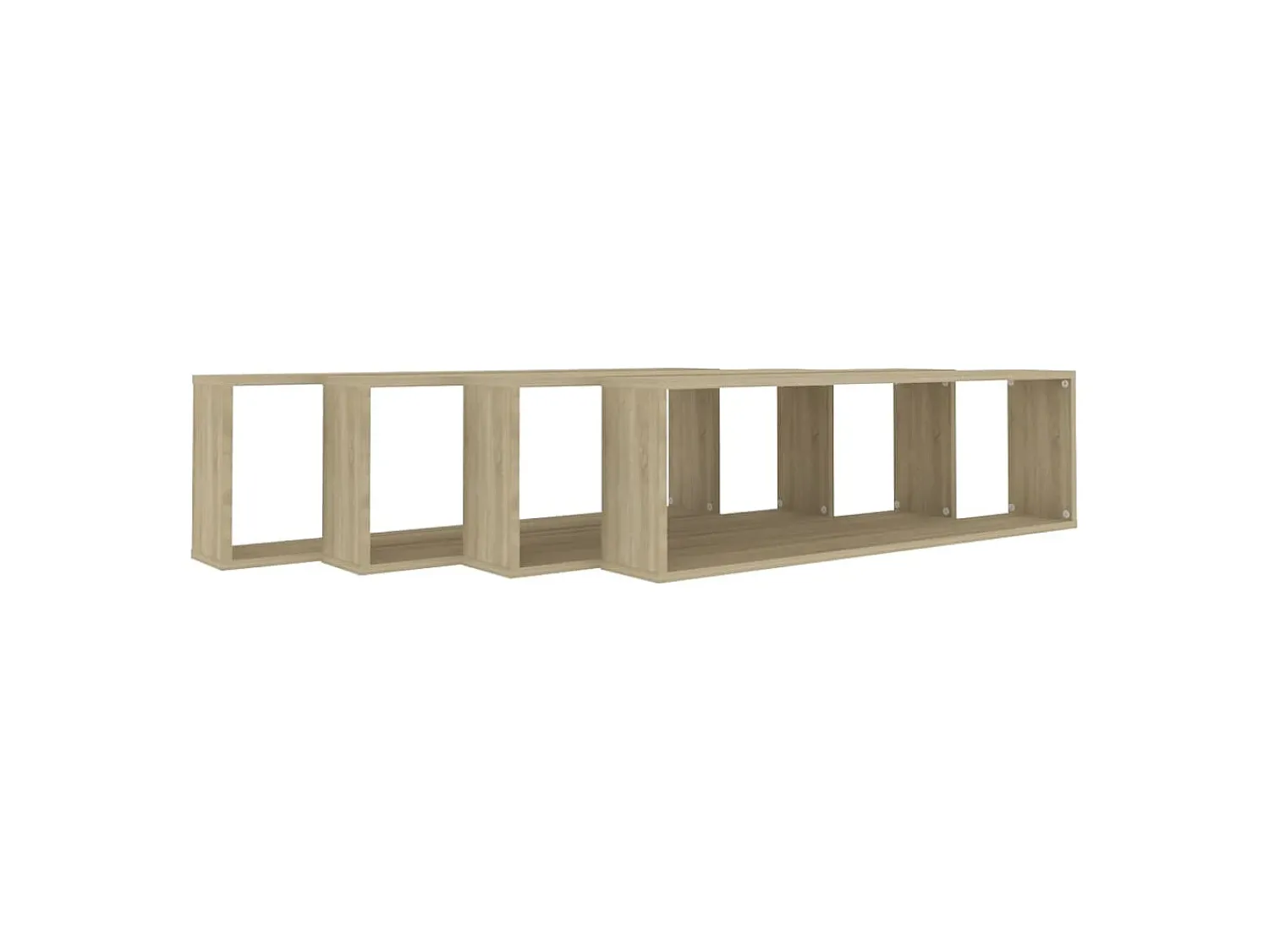Prateleira*vidaxl Estantes parede cúbicas 4pcs derivados madeira carvalho sonoma Castanho