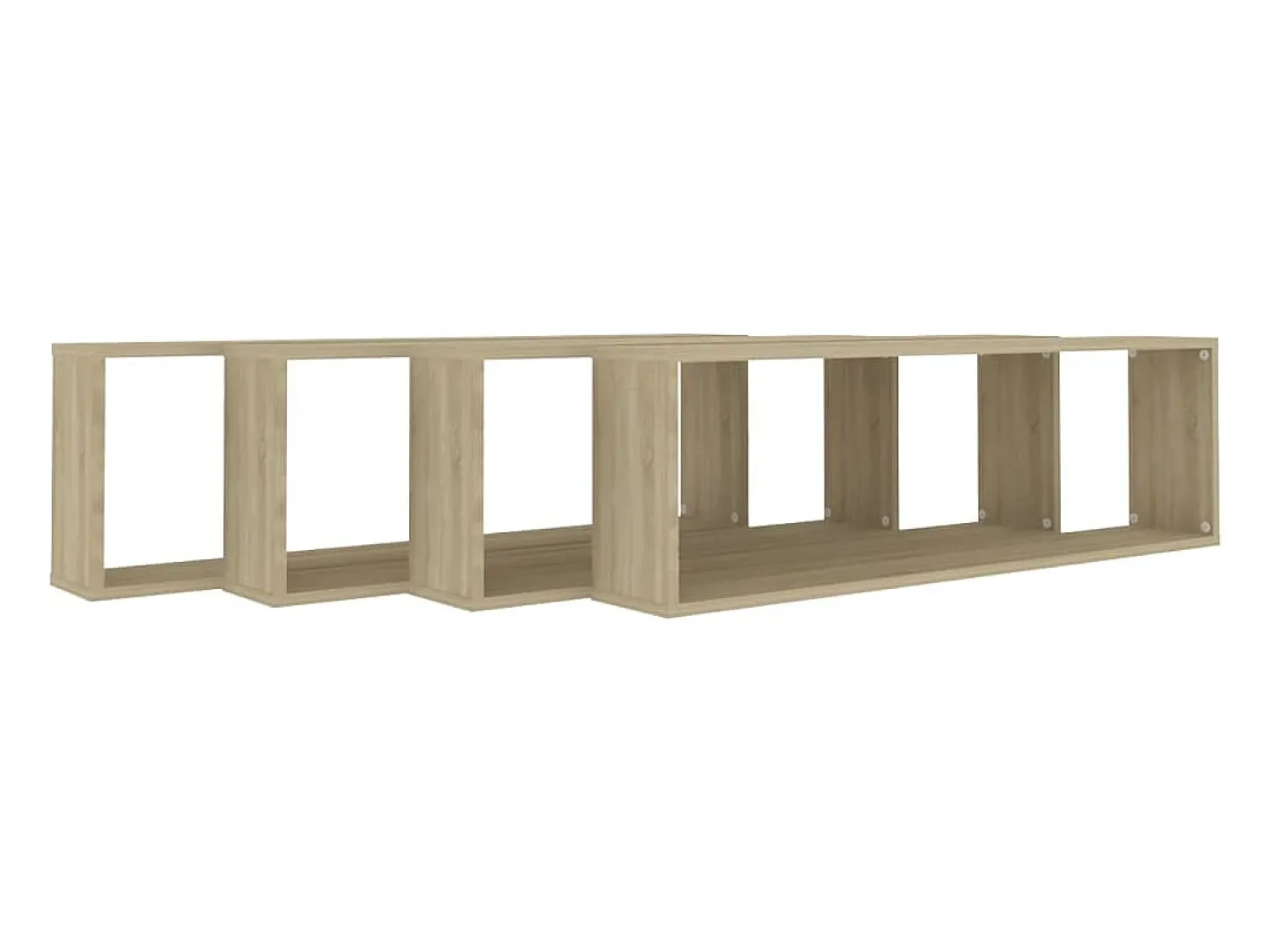 Prateleira*vidaxl Estantes parede cúbicas 4pcs derivados madeira carvalho sonoma Castanho
