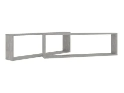Online Estantes parede cúbicas 2pcs derivados de madeira cinza cimento PT569403 Cinzento