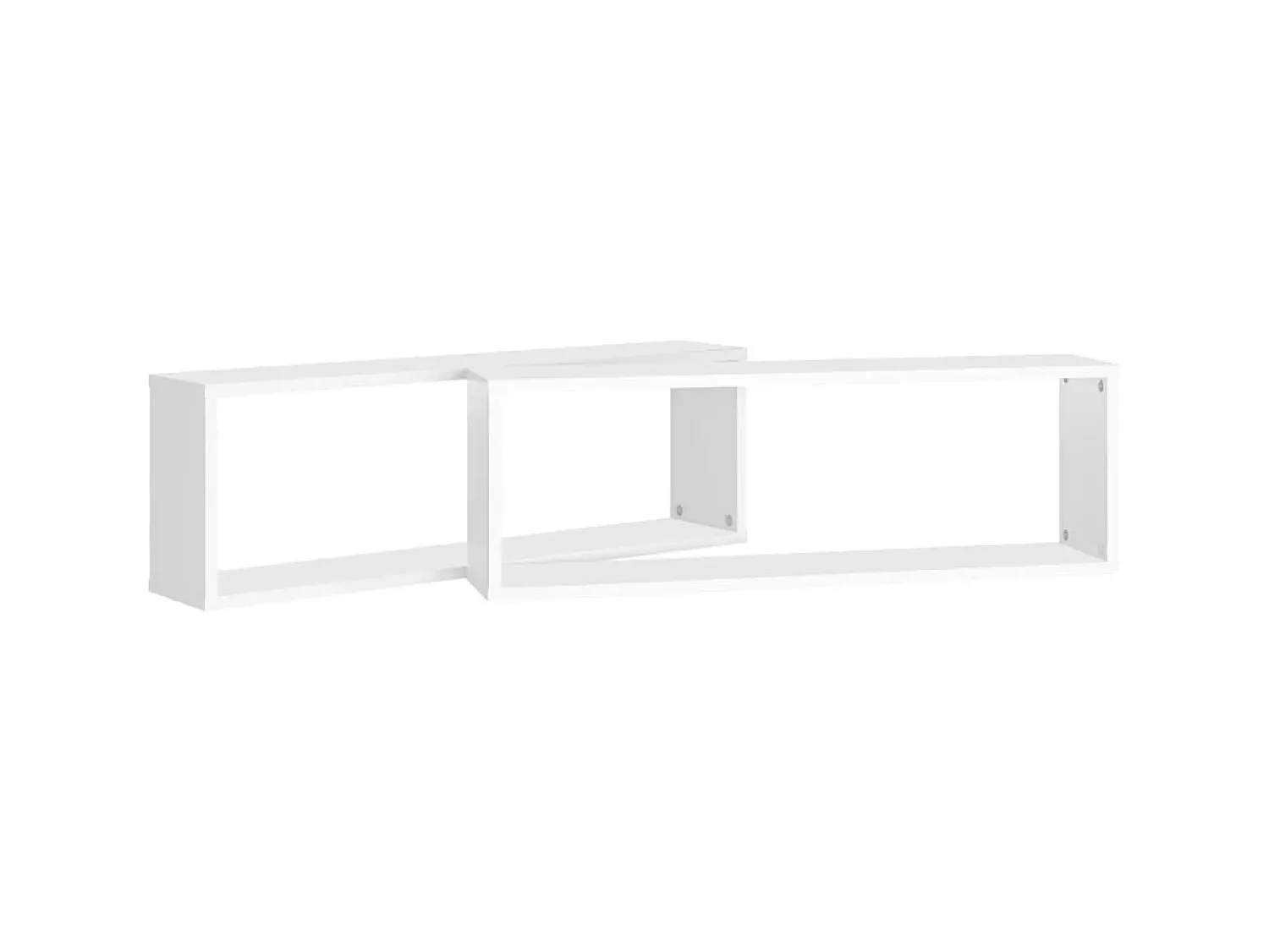 Prateleira| Estantes parede cúbicas 2pcs deriv. madeira 80x15x26,5cm PT850082 Branco