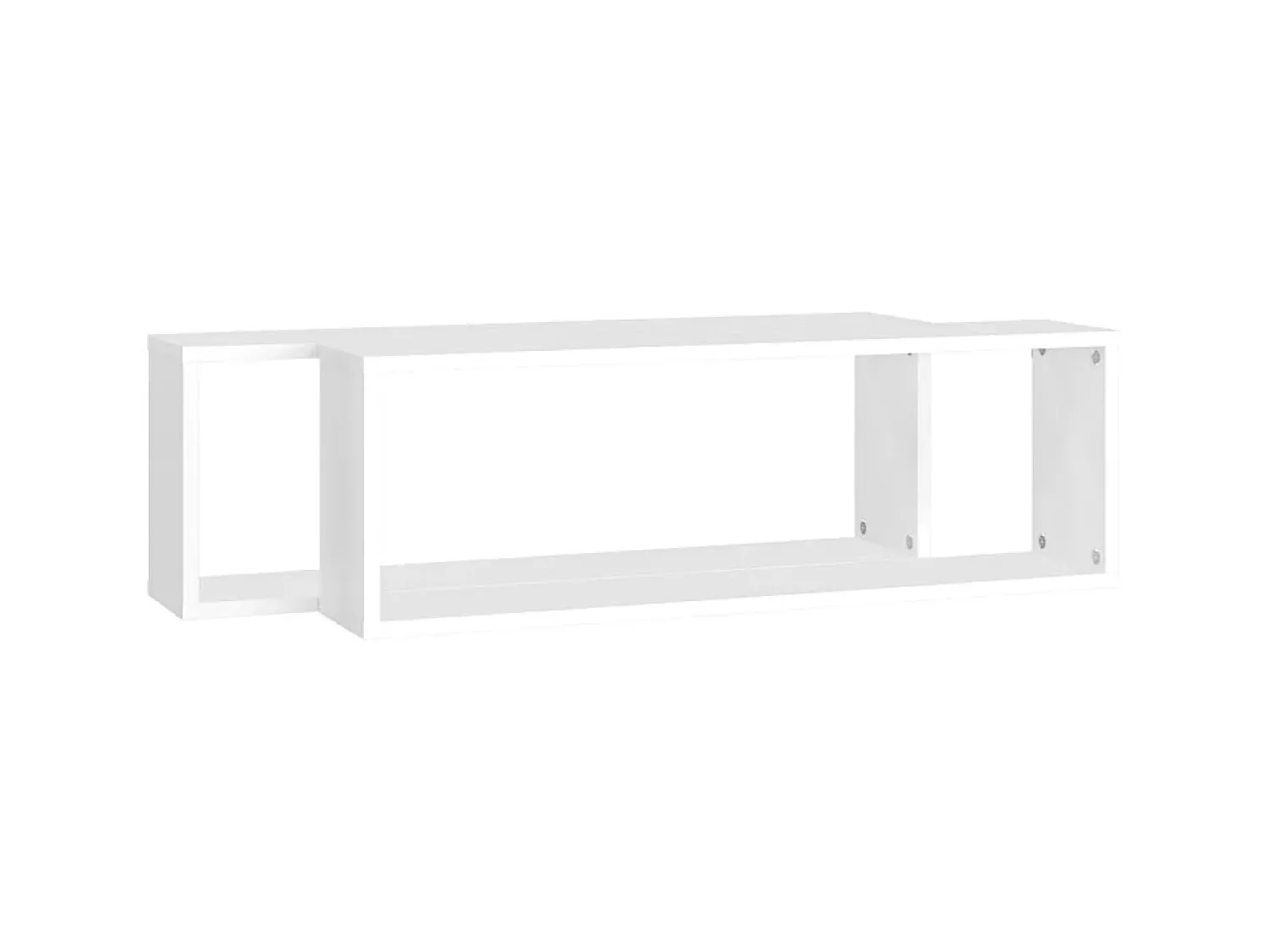 Prateleira| Estantes parede cúbicas 2pcs deriv. madeira 80x15x26,5cm PT850082 Branco