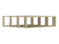 Estantes parede cúbicas 4pcs deriv. madeira 80x15x26,5cm sonoma PT184368^ Prateleira