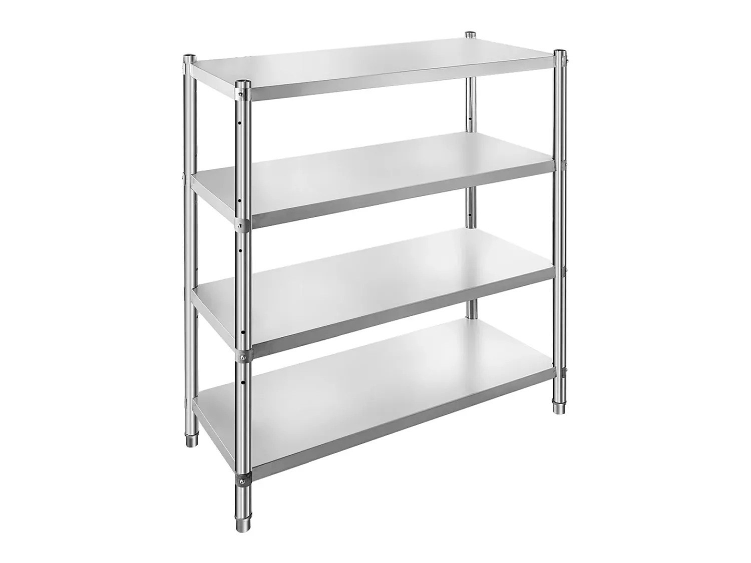Estantes, SucceBuy Unidade de Estantes em Aço Inoxidável, 4 Estantes, 122 x 48 x 150 CM, Capacidade de Carga 600 KG^ Prateleira