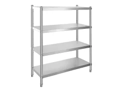 Estantes, SucceBuy Unidade de Estantes em Aço Inoxidável, 4 Estantes, 122 x 48 x 150 CM, Capacidade de Carga 600 KG^ Prateleira