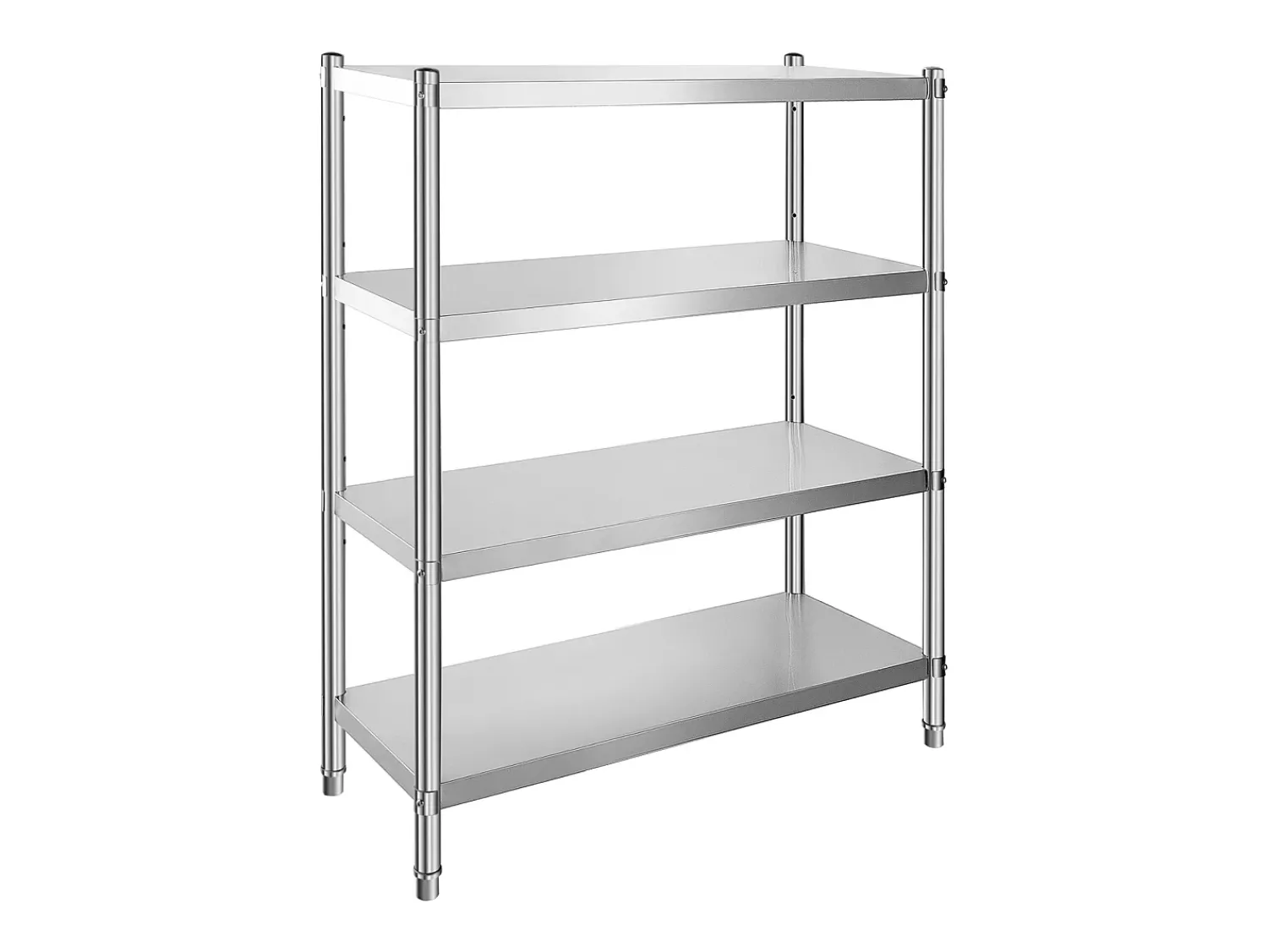 Estantes, SucceBuy Unidade de Estantes em Aço Inoxidável, 4 Estantes, 122 x 48 x 150 CM, Capacidade de Carga 600 KG^ Prateleira