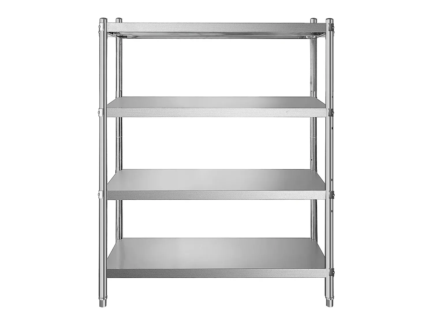 Estantes, SucceBuy Unidade de Estantes em Aço Inoxidável, 4 Estantes, 122 x 48 x 150 CM, Capacidade de Carga 600 KG^ Prateleira