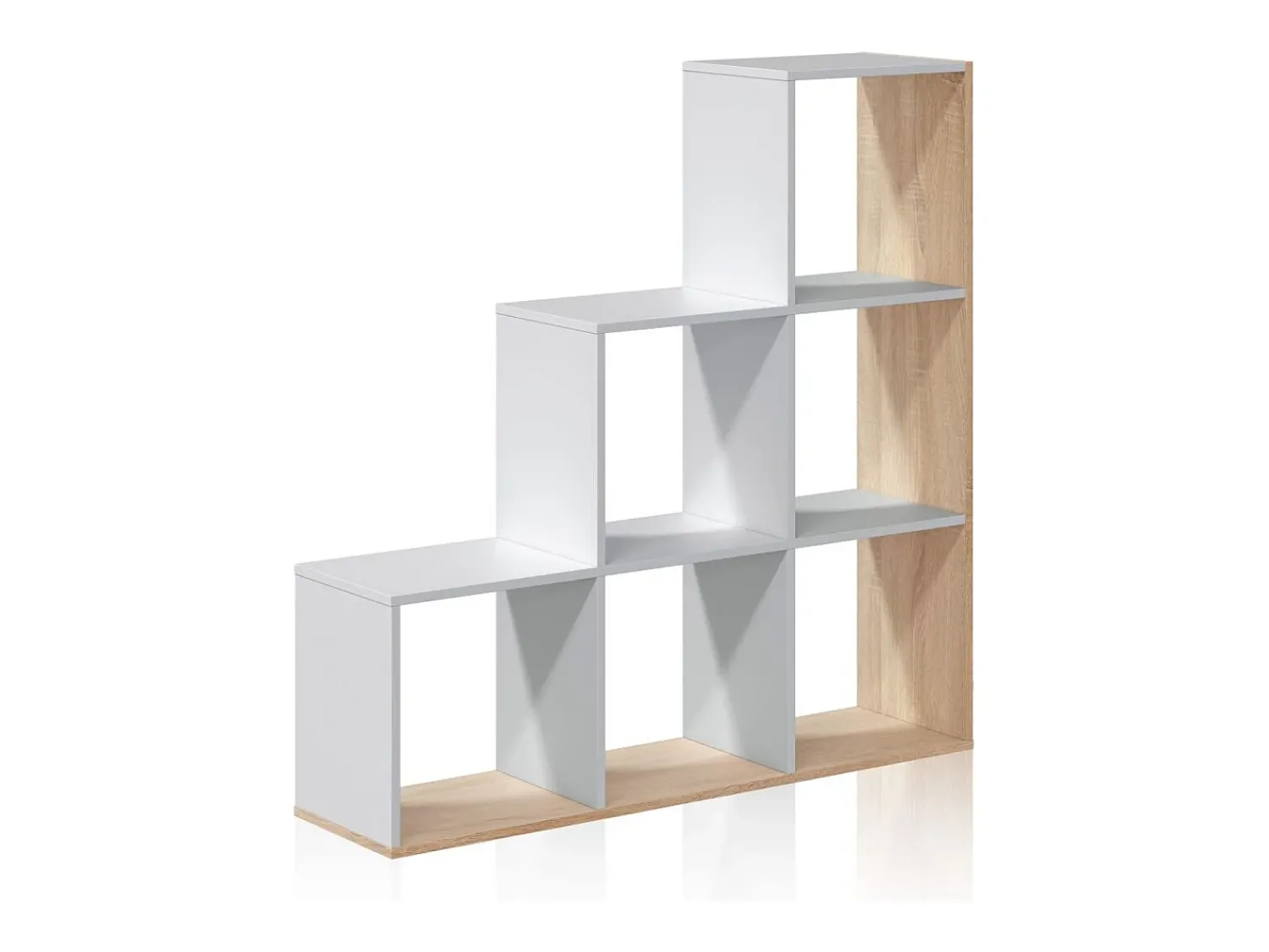 duehome Estantes Teron Blanco Artik (Blanco Mate) - Roble Canadian^ Prateleira