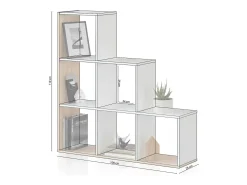 duehome Estantes Teron Blanco Artik (Blanco Mate) - Roble Canadian^ Prateleira