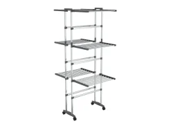 Prateleira* Estendal com 3 prateleiras/rodas 60x70x129 cm PT905681 Prateado