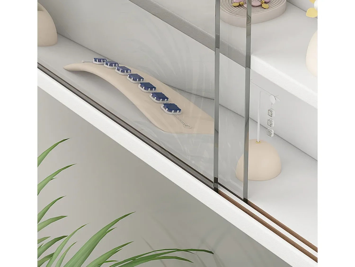 Vitrina|Vicco Expositor de parede 80x10x60 showla Branco