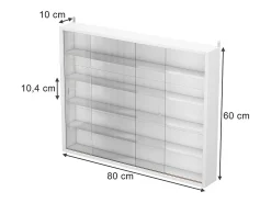 Vitrina|Vicco Expositor de parede 80x10x60 showla Branco