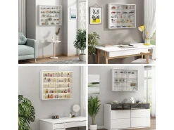 Vitrina|Vicco Expositor de parede 80x10x60 showla Branco