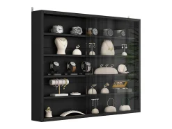 Vitrina*Vicco Expositor de parede 80x10x60 showla Preto