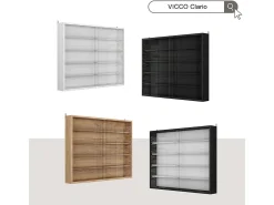 Vitrina*Vicco Expositor de parede 80x10x60 showla Preto