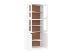 Expositor portas vidro ALTA 77x35x186,5 cm pinho maciço PT432168^ Vitrina