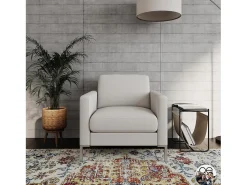 Poltrona*Dorel Home Fabry | Cadeira em Linen Ivory Branco