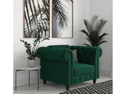 Poltrona*Loft24 Felix | Espreguiçadeira com Função Relax em Escuro Verde
