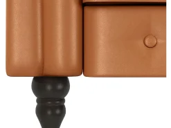 Sofá|Dorel Home Felix | Sofá-cama Chaise Longue em PU Cognac Castanho