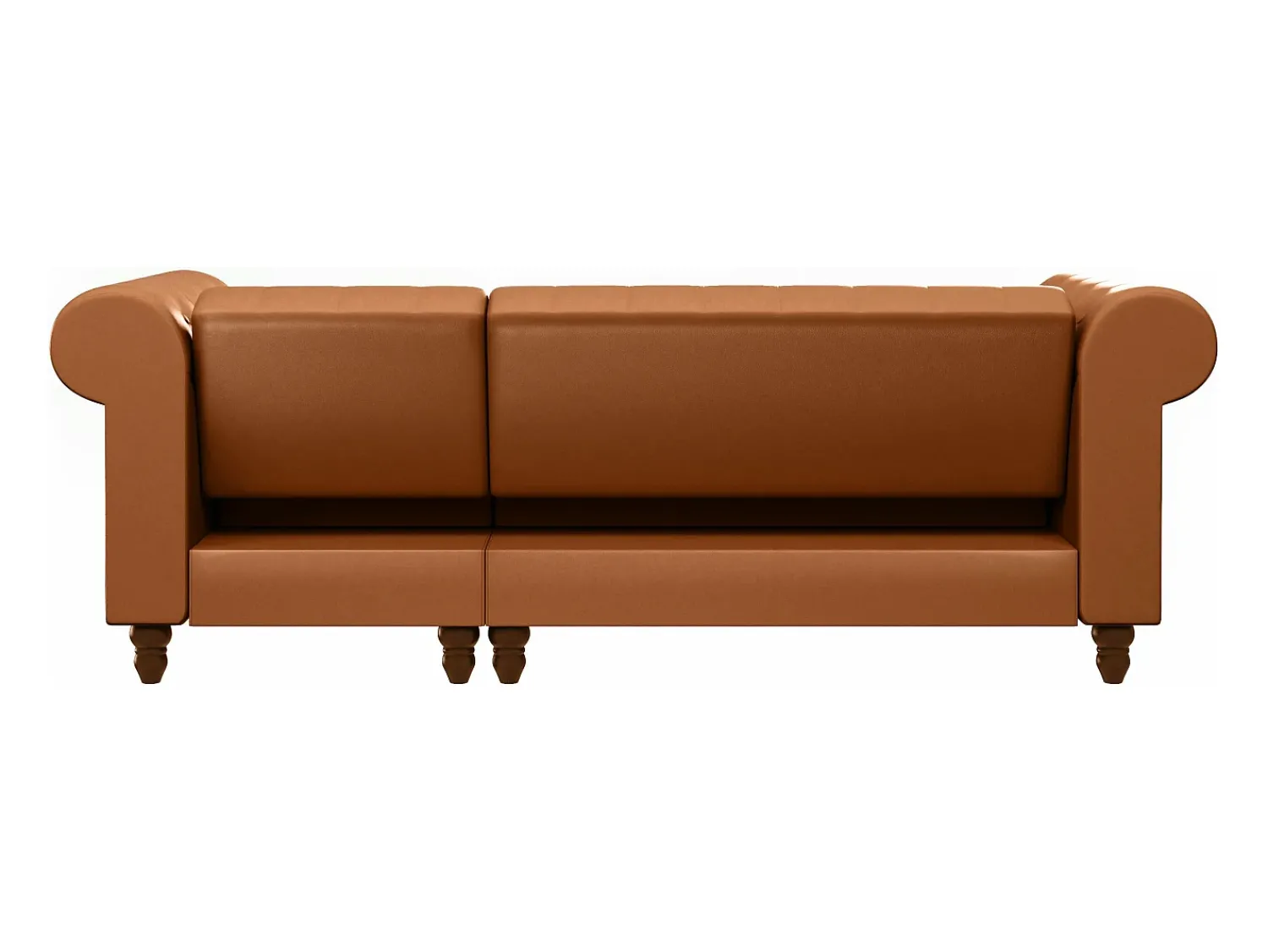 Sofá|Dorel Home Felix | Sofá-cama Chaise Longue em PU Cognac Castanho