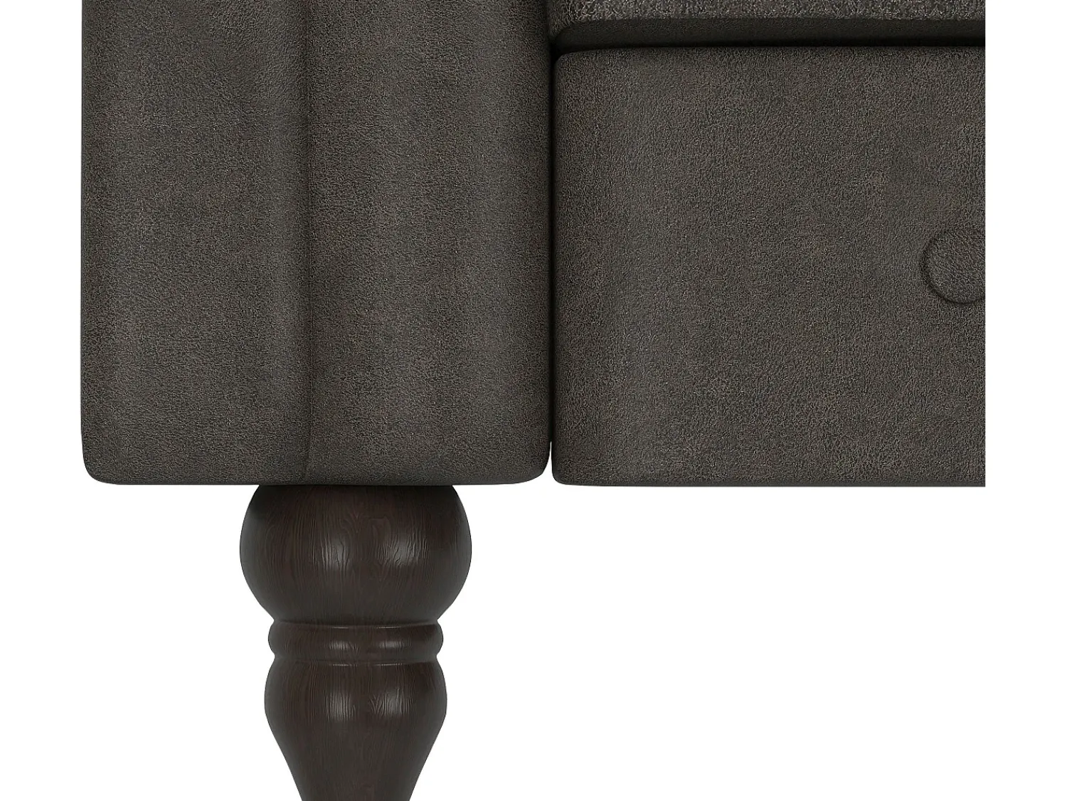 Sofá*Dorel Home Felix | Sofá-cama Chaise Longue em microfibra antracite Cinza antracite