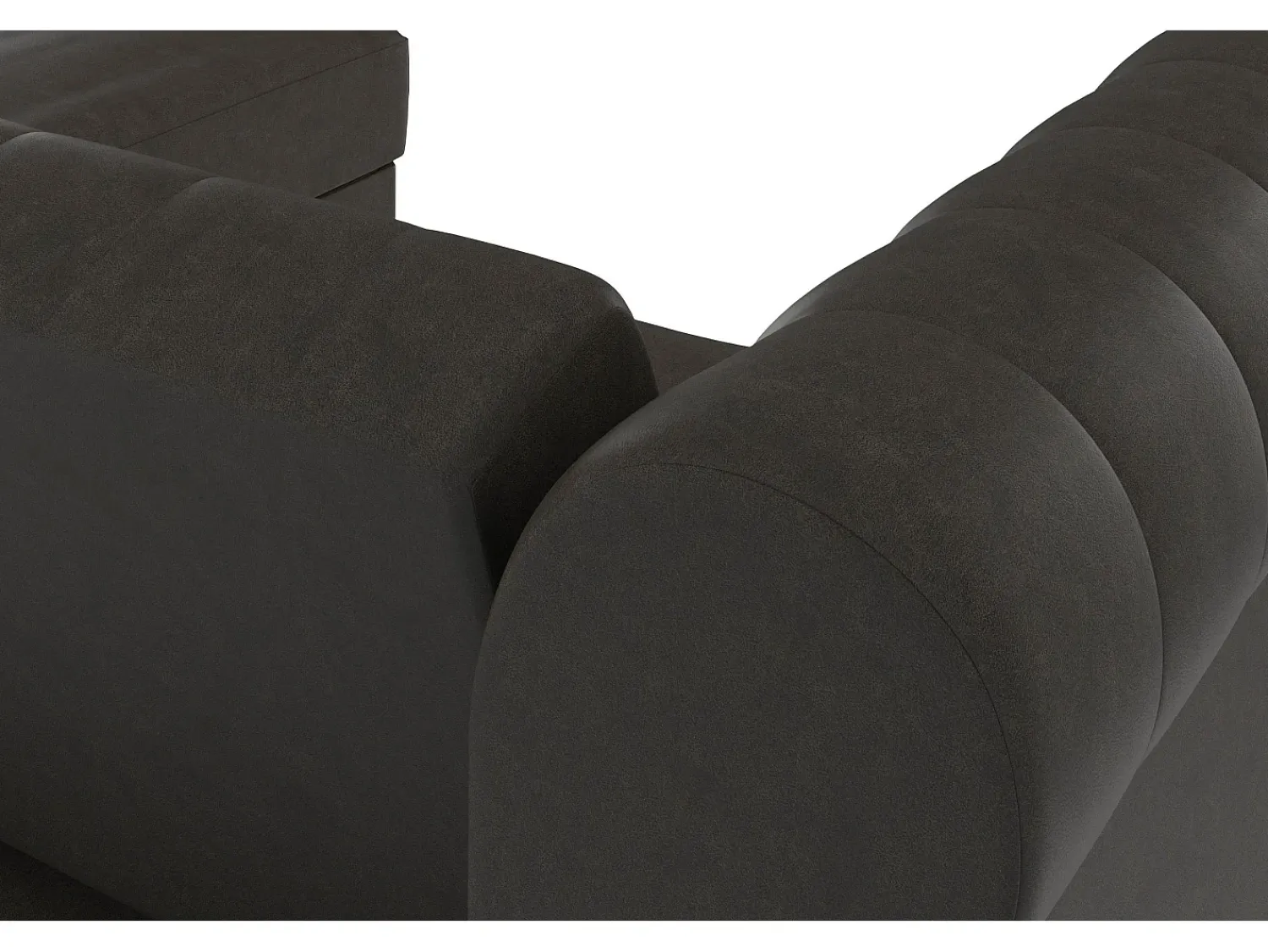 Sofá*Dorel Home Felix | Sofá-cama Chaise Longue em microfibra antracite Cinza antracite
