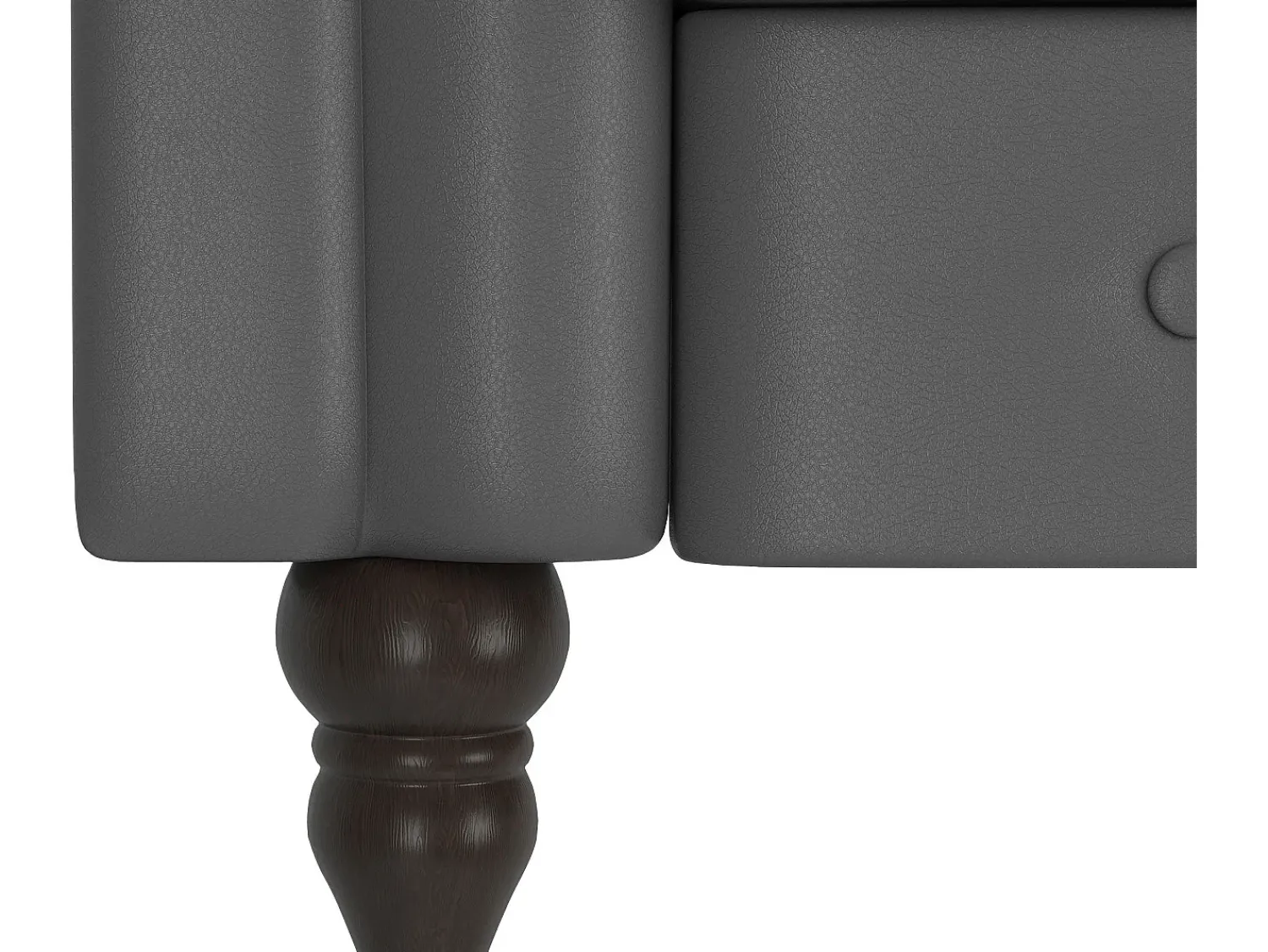 Sofá*Dorel Home Felix | Sofá-cama Chaise Longue em PU Cinzento