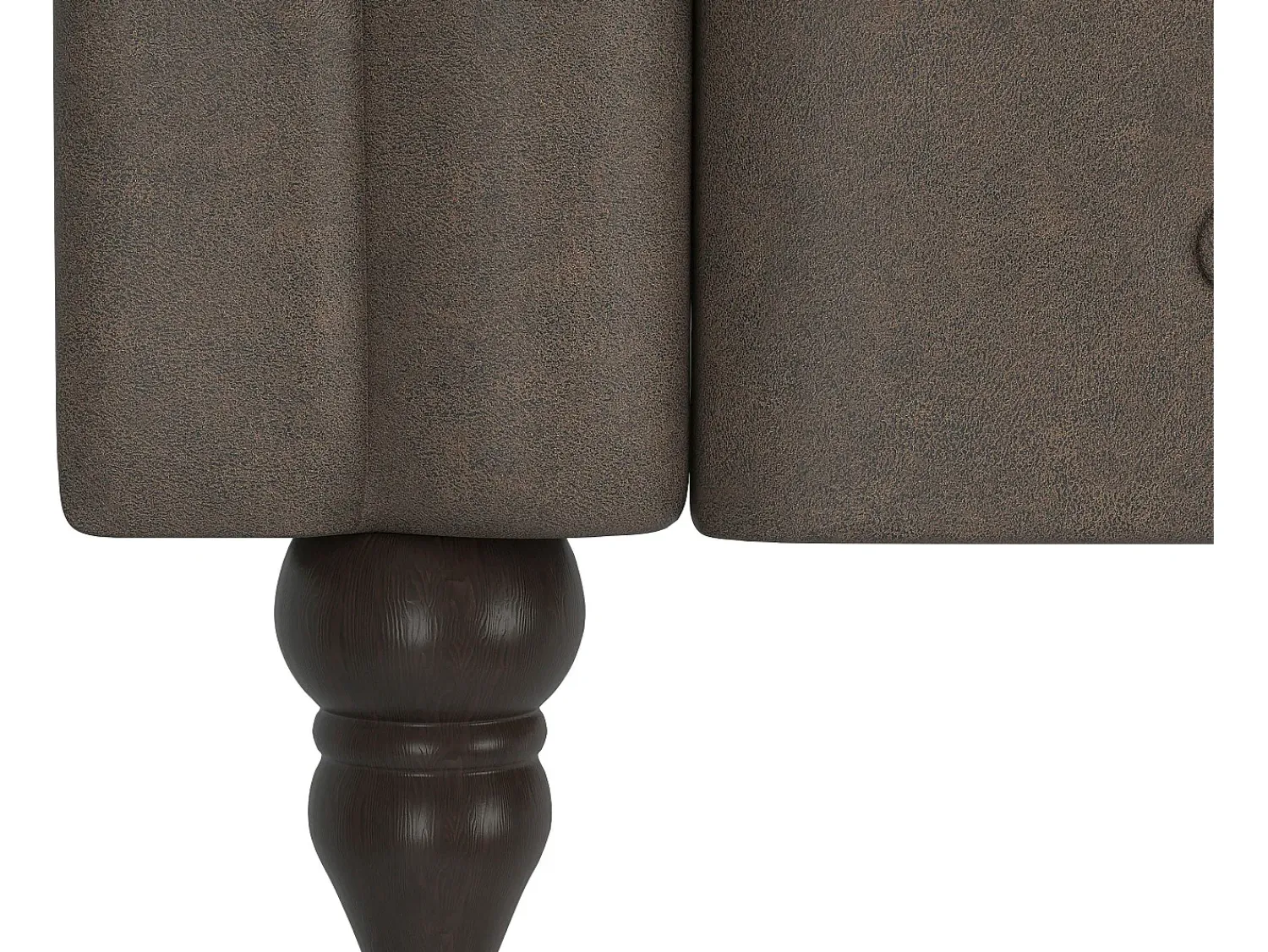 Sofá*Dorel Home Felix | Sofá-cama Chaise Longue em microfibra escuro Castanho