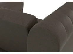 Sofá*Dorel Home Felix | Sofá-cama Chaise Longue em microfibra escuro Castanho