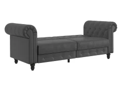 Dorel Home Felix | Sofá-cama de 3 lugares PU Cinzento