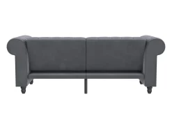 Online Loft24 Felix | Sofá-cama de 3 lugares em veludo antracite Cinza antracite