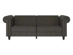 Dorel Home Felix | Sofá-cama de 3 lugares em microfibra Antracite^ Sofá