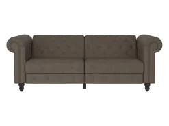 Sofá|Dorel Home Felix | Sofá-cama de 3 lugares em microfibra -escuro Castanho