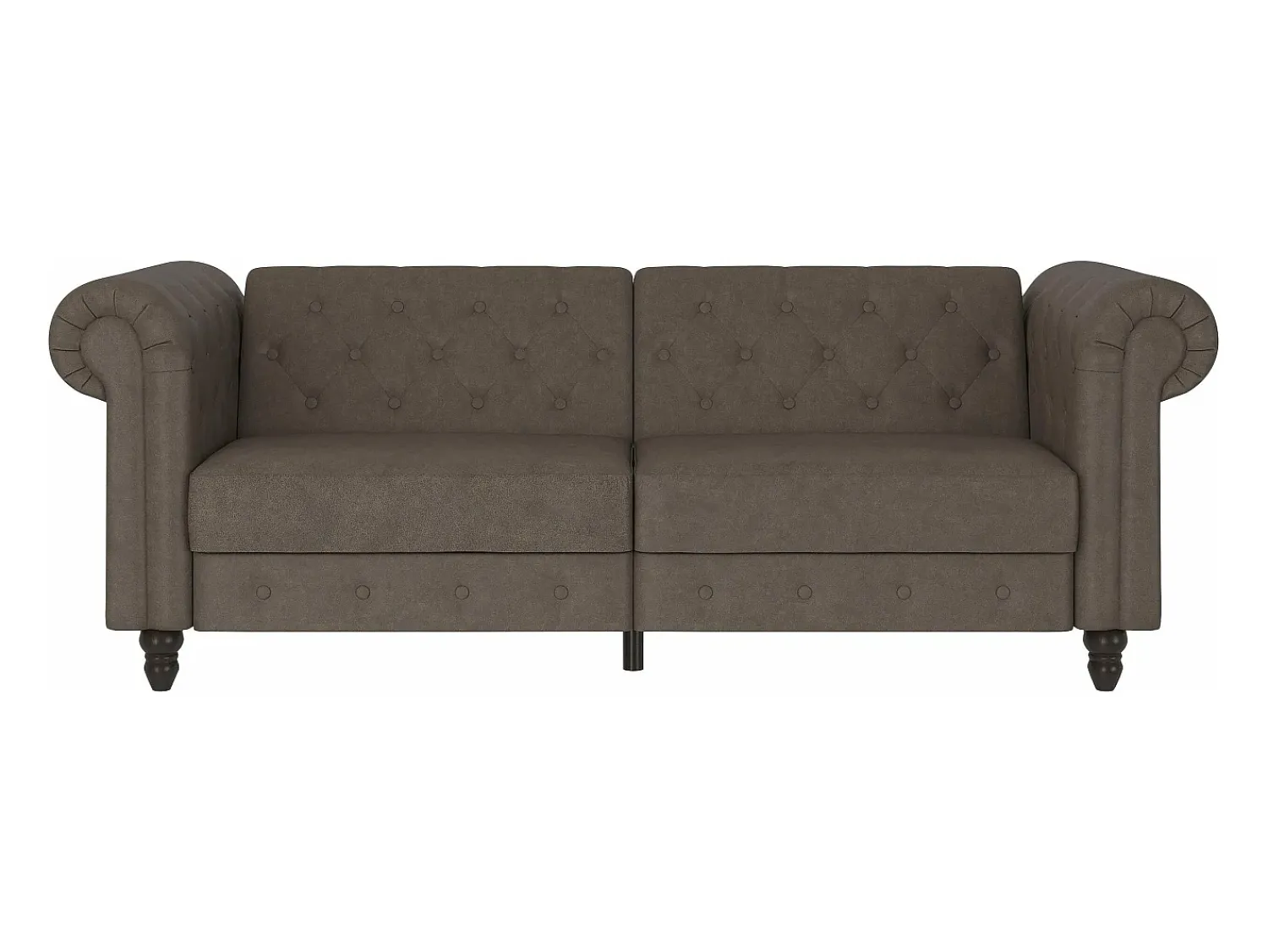 Sofá|Dorel Home Felix | Sofá-cama de 3 lugares em microfibra -escuro Castanho